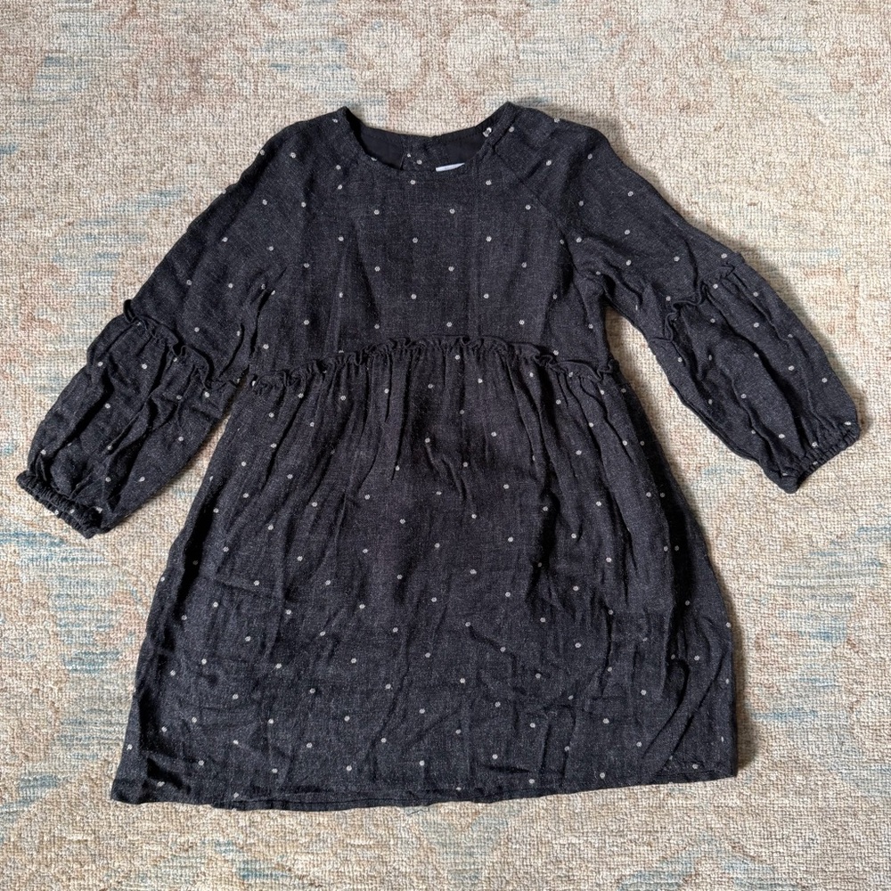 Zara Black/dark grey Polka Dot Kids Dress